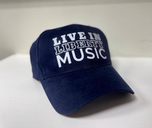 Baseball Cap, Live in Liberty Music, Navy